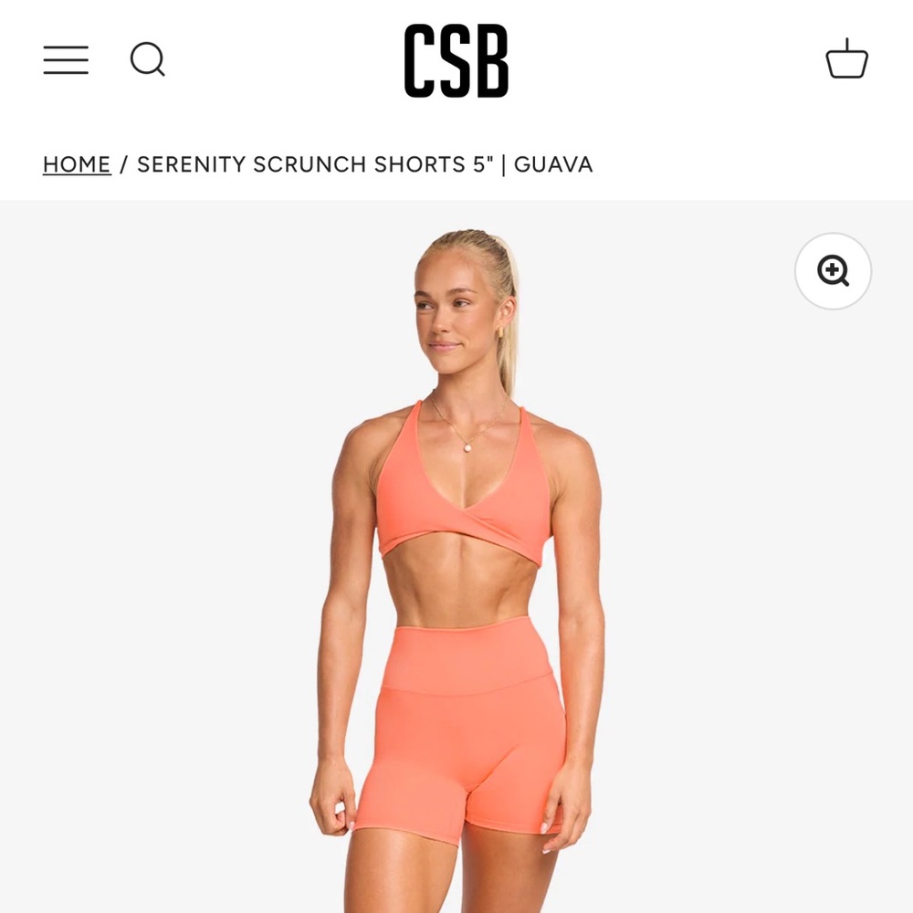 CSB Serenity Scrunch Shorts and Bra Set in Guava (LIMITED EDITION COLOR/DROP)